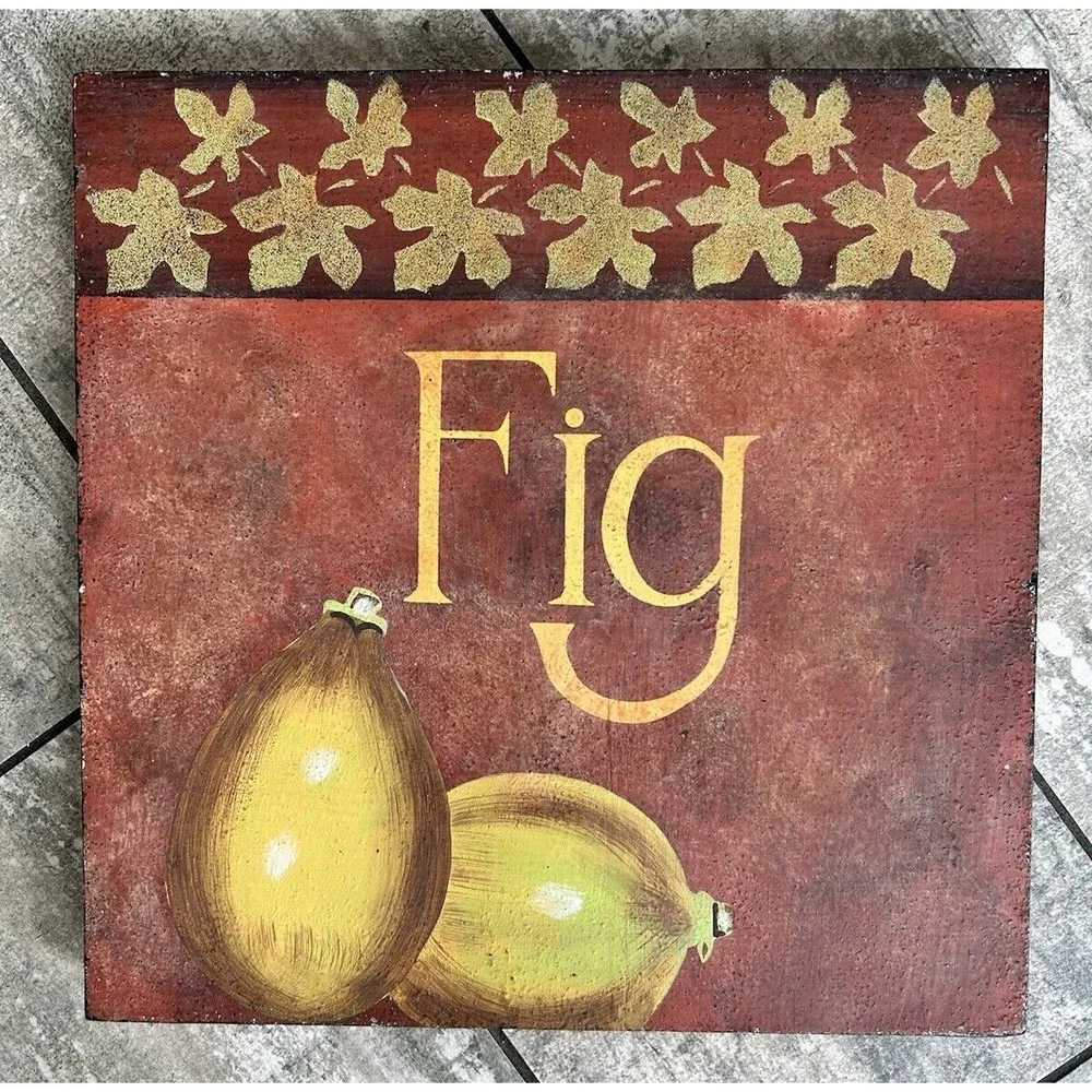 Vintage Southern Living Wall Art Kitchen Trio Apple Lemon Fig Rust Country‎ Farm